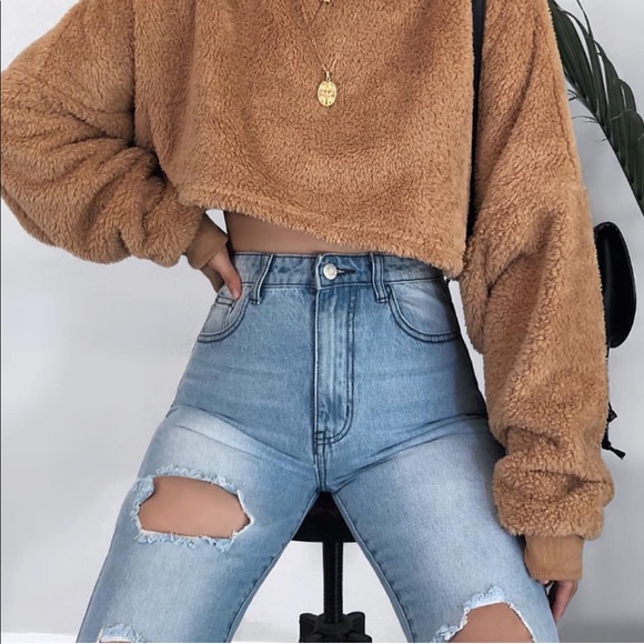 Denim - High Waisted Denim Jeans